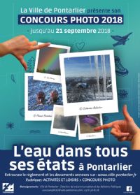exposition du concours photo « L’eau dans tous ses états ». Du 15 décembre 2018 au 28 janvier 2019 à Pontarlier. Doubs.  14H00